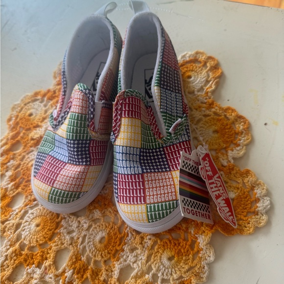 Vans Pride LGBTQ+ Slip On Multicolor Rainbow Low Top Shoes - Picture 5 of 5